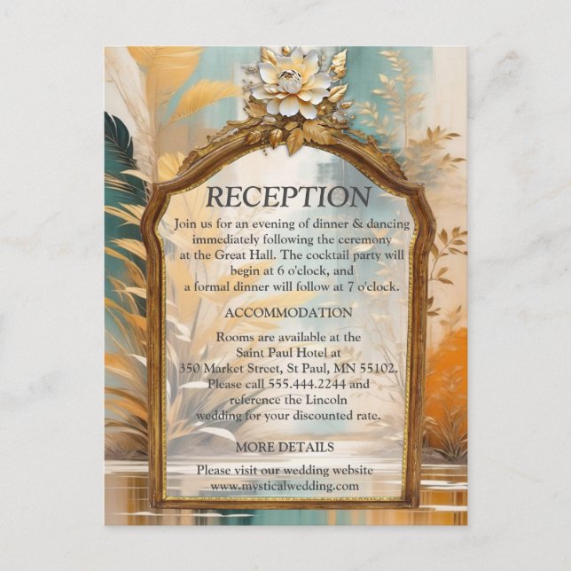 Postal De Anuncios Olas y paisajes asiáticos orientales artísticos (Anverso)