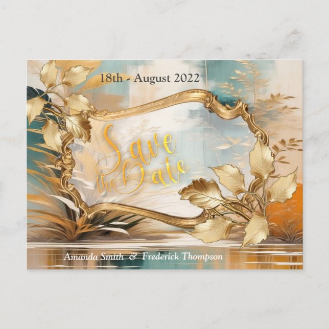 Postal De Anuncios Olas y paisajes orientales artísticos de Asia (Anverso)