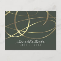 Olive Verde Militar y Dorado Falso Foil Save the D