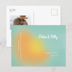 Postal De Anuncios Ómbre de la Fábrica de Gradiente Retro colorido Gu