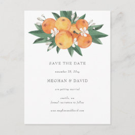 Postal De Anuncios Orange Blossoms Citrus Botanical Save the Date