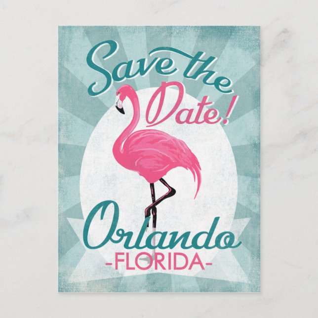 Postal De Anuncios Orlando Salva La Fecha Flamenco Rosa (Anverso)