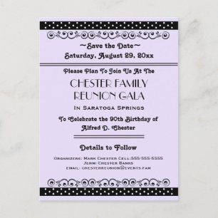 Postal De Anuncios Ornate Save the Date Elija Un Color