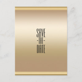 Postal De Anuncios Oro Brillante Chic Glam Salva la Fecha
