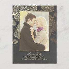 Postal De Anuncios Oro deja caer foto Guardar fecha