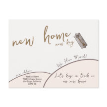 Oro moderno Nuevo Hogar Nueva Clave Que Hemos Movi