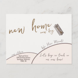 Postal De Anuncios Oro moderno Nuevo Hogar Nueva Clave Que Hemos Movi