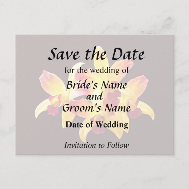 Postal De Anuncios Orquídeas Amarillas y Marrones Brassolaeliocattley (Anverso)