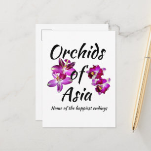 Postal De Anuncios Orquídeas de Asia