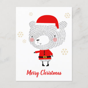 Postal De Anuncios Osos Garabatos de Santa