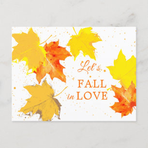 Postal De Anuncios Otoño Cae en el Boda del amor