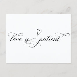 Postal De Anuncios Paciente pospuesto el amor minimalista Boda