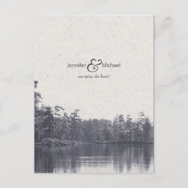 Postal De Anuncios paisaje de lago de montaña plácido foto vintage az