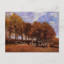 Paisaje de otoño por Van Gogh. Guarda la fecha