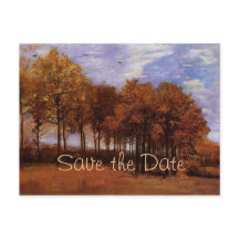 Paisaje de otoño por Van Gogh. Guarda la fecha