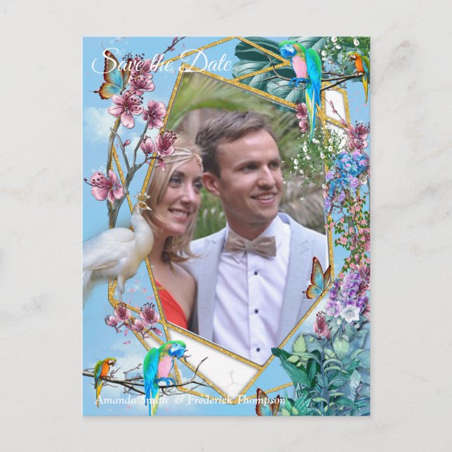 Postal De Anuncios Paisaje tropical surrealista (Anverso)