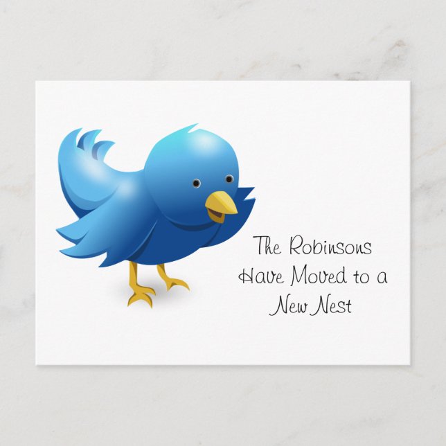 Postal De Anuncios Pájaro Lindo Nido Nuevo (Anverso)