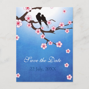 Postal De Anuncios Pájaros del Amor y Sakura Salvan la Fecha