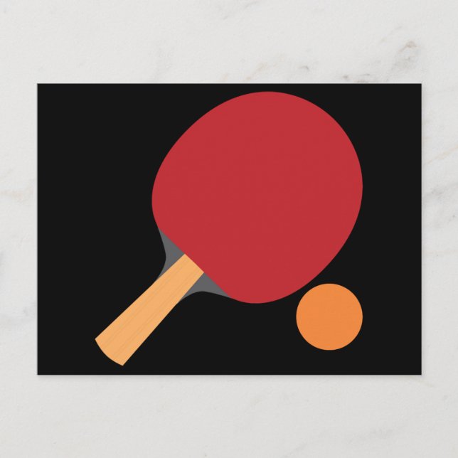 Postal De Anuncios Paletas de Ping Pong Divertidas Deportes de Tenis  (Anverso)