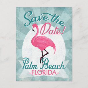 Postal De Anuncios Palm Beach Salve El Flamingo Rosa Date