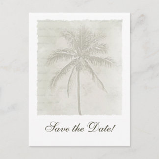 Postal De Anuncios Palm Tree Save the Date