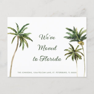 Postal De Anuncios Palm Trees Tropicales Nueva dirección