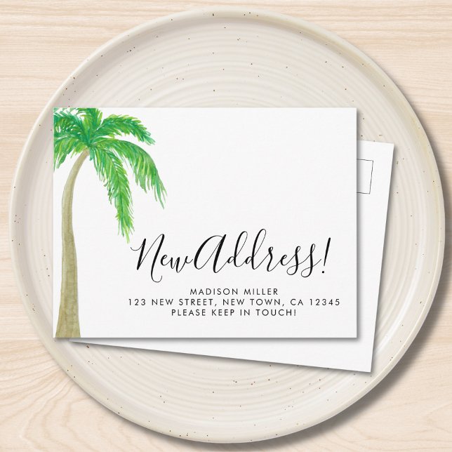 Postal De Anuncios Palmera Nueva Dirección Mudanza (Subido por el creador)