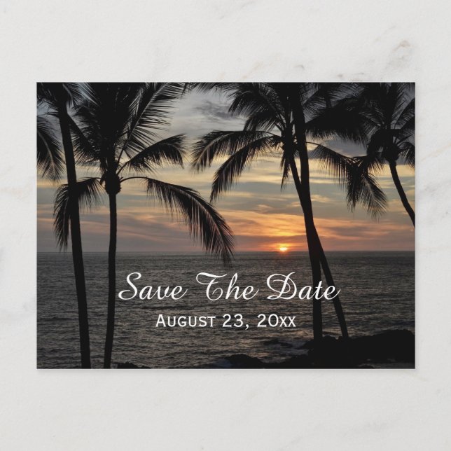 Postal De Anuncios Palmeras Salvan la Fecha de la Boda de Destino (Anverso)