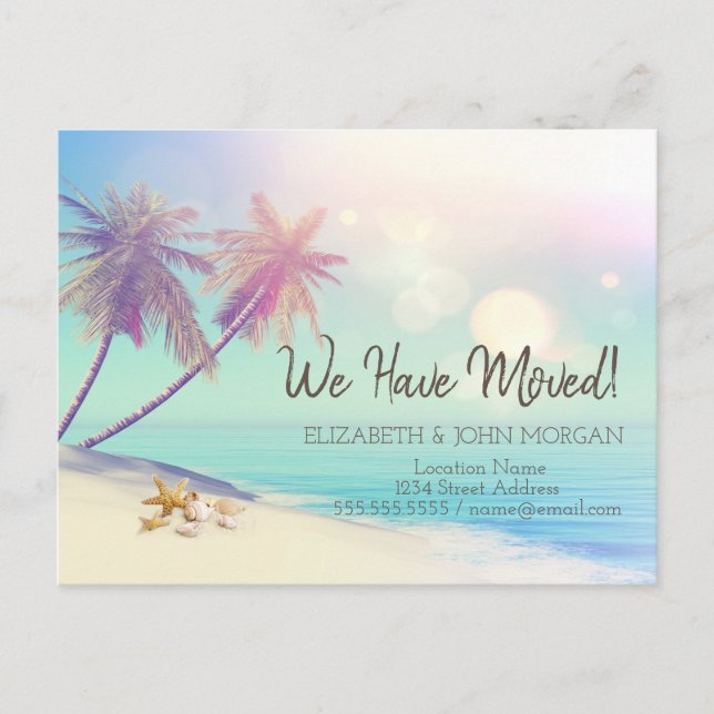Postal De Anuncios Palms Beach Seashell Moving   (Anverso)