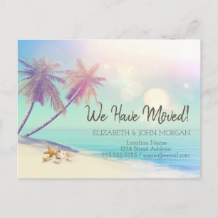 Postal De Anuncios Palms Playa Seashell en movimiento