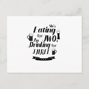 Postal De Anuncios Papá Divertido a Punto de Serlo Embarazo Maternida