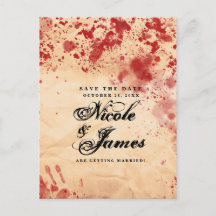 Papel Vintage Ensangrentado Halloween Salva la Fec