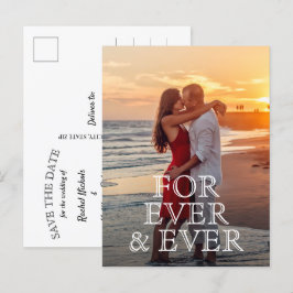 Postal De Anuncios Para la boda de texto de siempre y de siempre blan