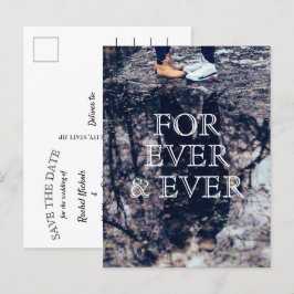 Postal De Anuncios Para la boda de texto de siempre y de siempre blan