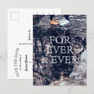 Postal De Anuncios Para la boda de texto de siempre y de siempre blan