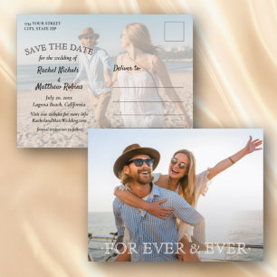 Postal De Anuncios Para la boda eterna y eterna Guardar la fecha