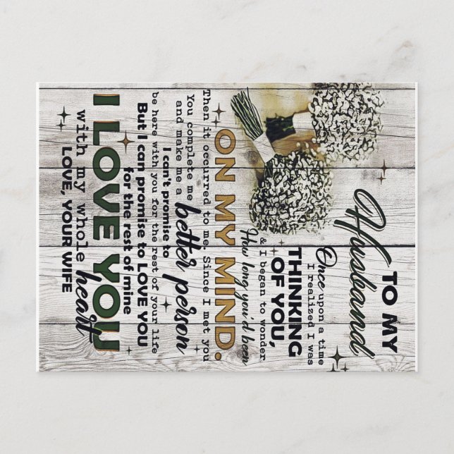 Postal De Anuncios Para mi Esposo | Para Mi Marido | Frases de Amor p (Anverso)