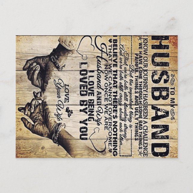 Postal De Anuncios Para mi esposo | Regalo de cumpleaños para mi espo (Anverso)