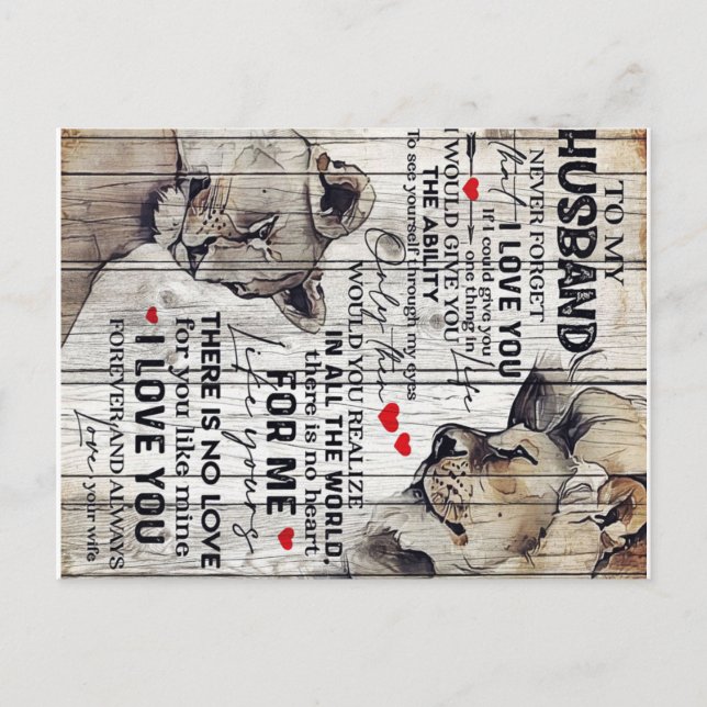 Postal De Anuncios Para mi esposo Regalo presente | Regalo de nueva c (Anverso)