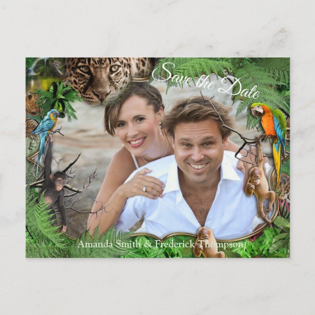 Postal De Anuncios Paraíso y Aves de Flora Tropical (Anverso)