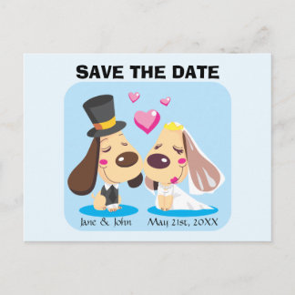 Postal De Anuncios Pareja de Perros Casados
