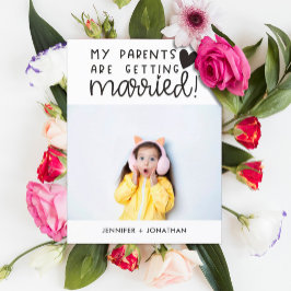 Postal De Anuncios Parents getting married child photo save the date 