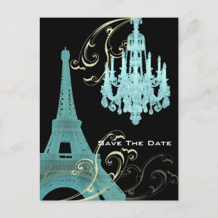 Postal De Anuncios París Torre Eiffel boda guardar la fecha