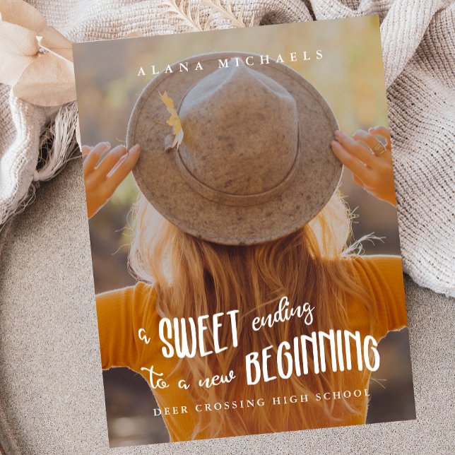 Postal De Anuncios Partido de Graduación de Fotografías de New Beginn (Subido por el creador)