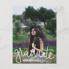 Postal De Anuncios Partido de Graduación de Tipografía | Guardar la f