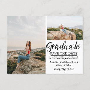 Postal De Anuncios Partido de Graduación Guardar la foto múltiple d
