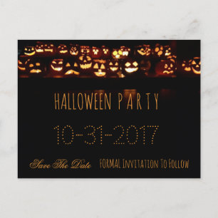 Postal De Anuncios Partido personalizado Halloween Salve La Calabaza