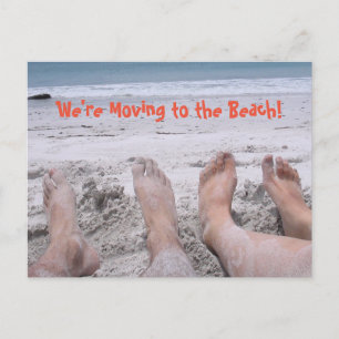 Postal De Anuncios Pasar a la playa es un cambio de dirección diverti