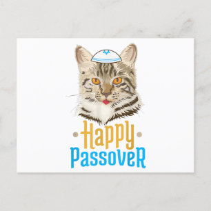 Postal De Anuncios Pascua Feliz Pascua Gato Funny Seder Judío