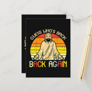 Postal De Anuncios Pascua Jesús Adivina Quién Vuelve Religioso Cristi
